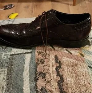 FLORSHEIM men\'s Lexington Wing- tip Oxford Leather Shoes size 10 wine Florsheim Men main image 3